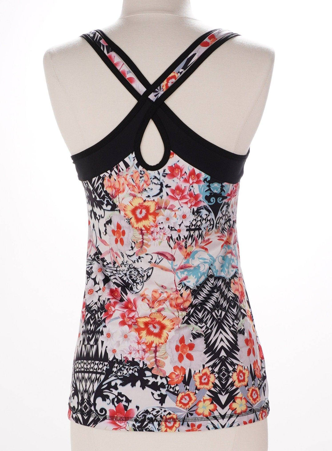 Unbranded X-Small / Multicolor / Consigned Unbranded Sleeveless Tank - Black-White Floral - X-Small