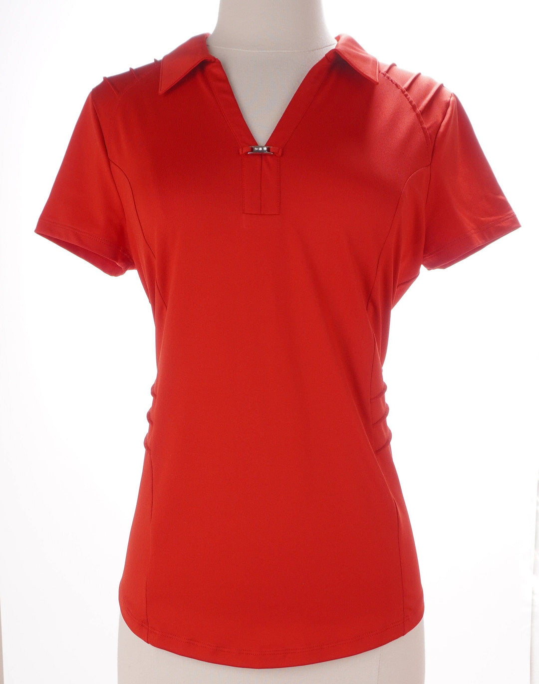 Puma Black / Medium / Consigned Zenergy Short Sleeve V-neck Polo - Red - Size 0/XS